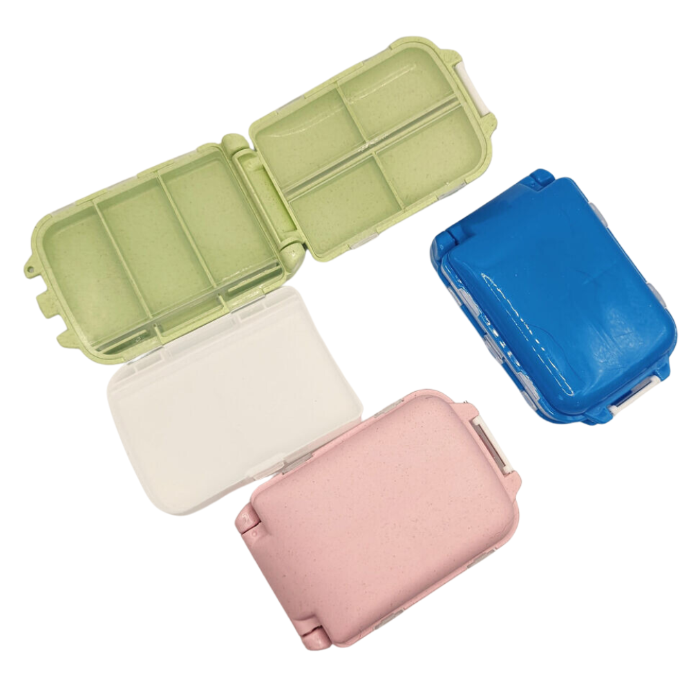 3 Pack - Travel Pill Box 3-layer 8 Compartment Tablet Medicine Organizer Case