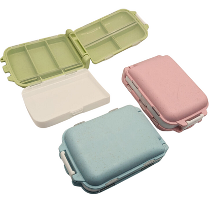 3 Pack - Travel Pill Box 3-layer 8 Compartment Tablet Medicine Organizer Case