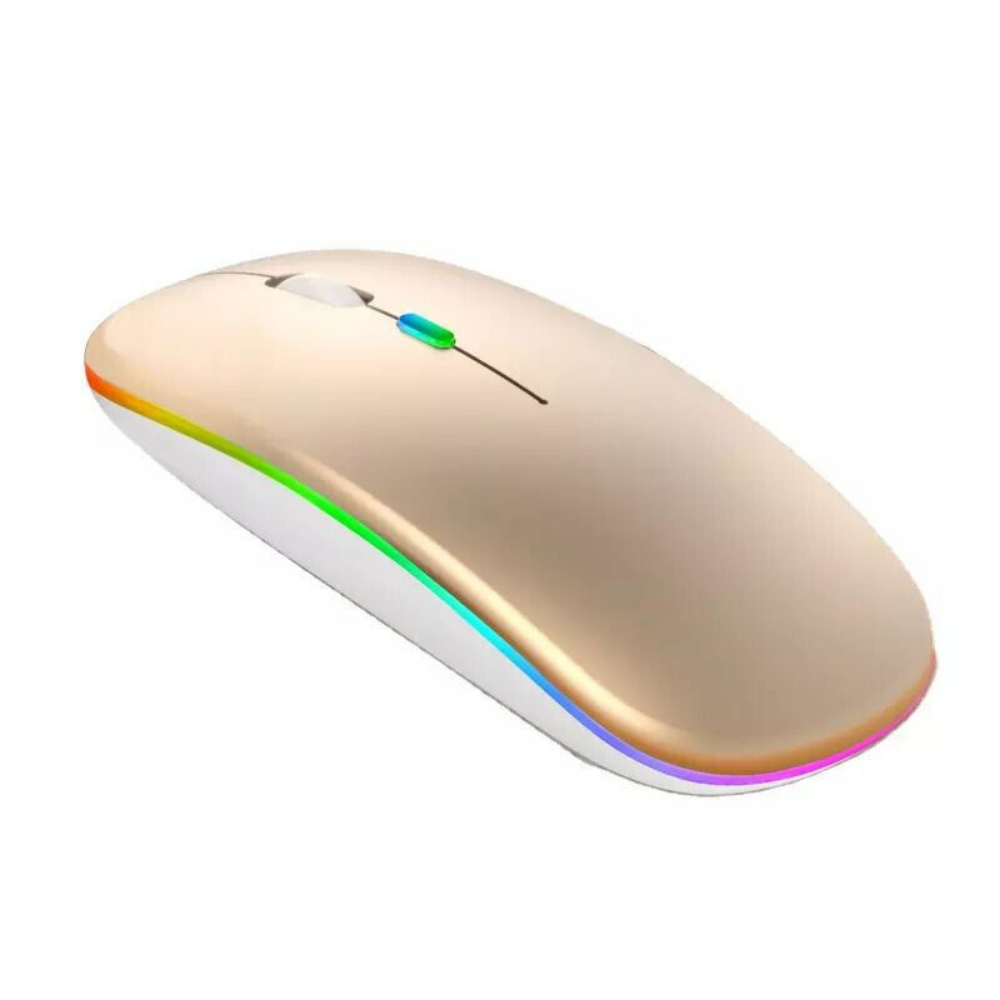 Wireless Optical Mouse Slim LED Rechargeable Bluetooth Laptop PC Desktop