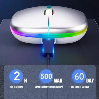 Wireless Optical Mouse Slim LED Rechargeable Bluetooth Laptop PC Desktop