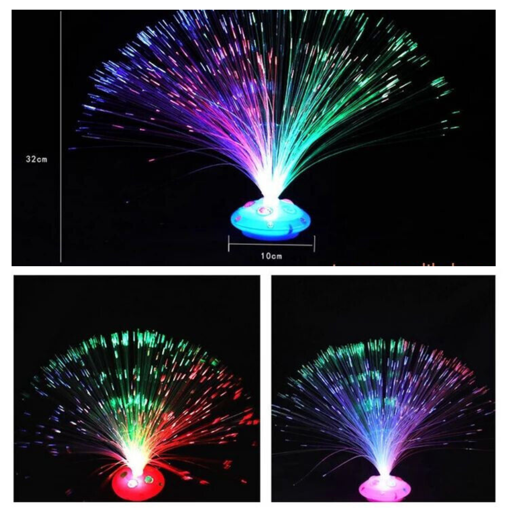 3 Pack - Colorful LED Fiber Party Table Lamp or Night Light Great for parties!