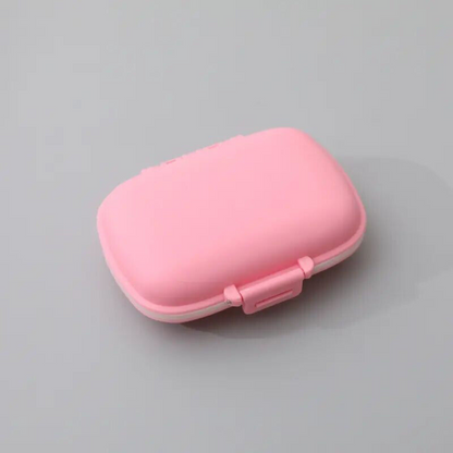 2 Pack - Travel Pill Box with 8 Compartments Container Box 8 colors