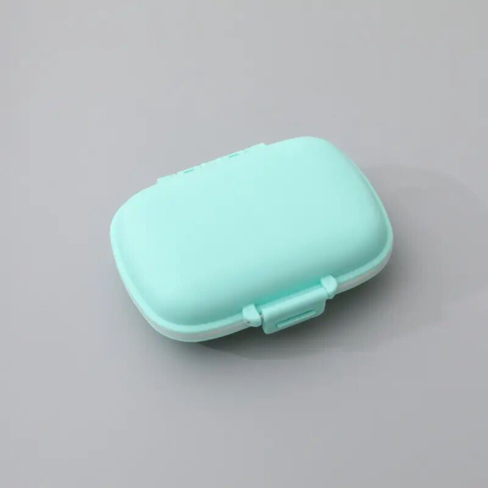 2 Pack - Travel Pill Box with 8 Compartments Container Box 8 colors