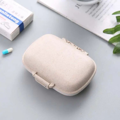 2 Pack - Travel Pill Box with 8 Compartments Container Box 8 colors