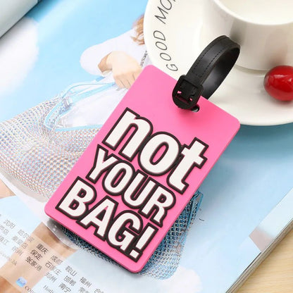 3 Pack - Luggage Tag 'Not Your Bag' Silicone Travel Tags Suitcase Vacation