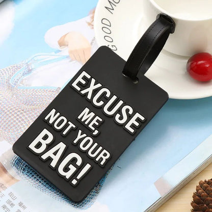 3 Pack - Luggage Tag 'Not Your Bag' Silicone Travel Tags Suitcase Vacation