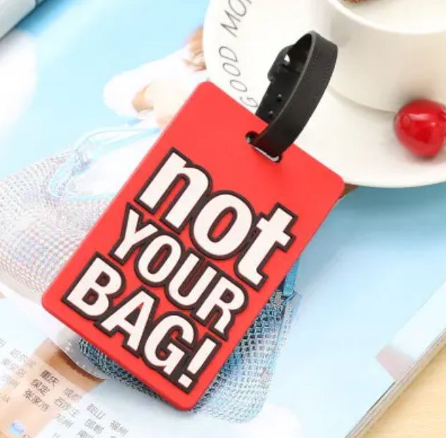 3 Pack - Luggage Tag 'Not Your Bag' Silicone Travel Tags Suitcase Vacation